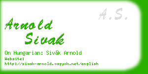 arnold sivak business card