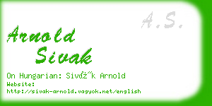 arnold sivak business card